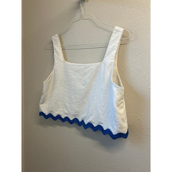 BTFBM Skirt Set Sleeveless Rick Rack Trim Cropped Tank Top Tiered A-line Maxi - Picture 10 of 11